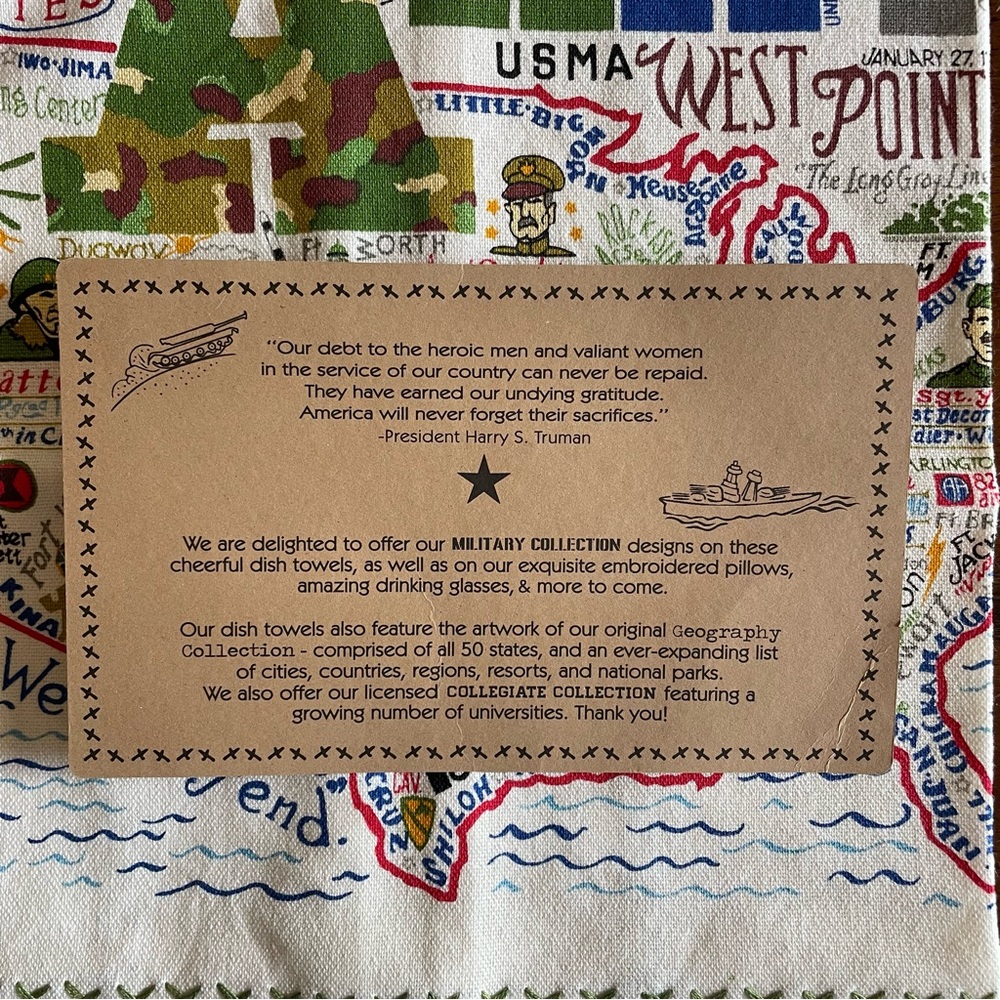 Catstudio Army Map Tea Towel - New - Picture 4 of 5